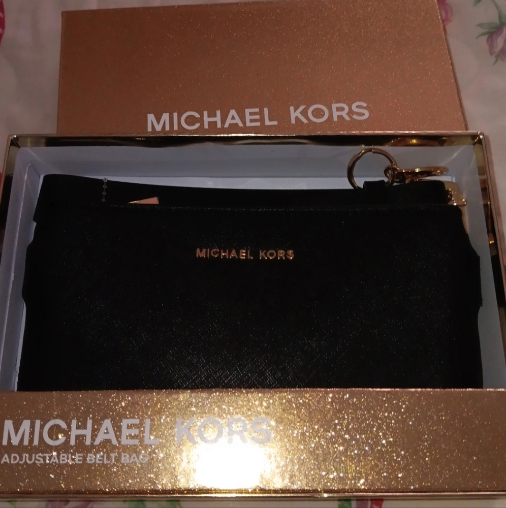 Michael Kors Black and Gold Belt Bag - Picture 2 of 2